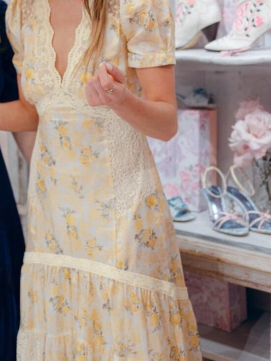 LoveShackFancy Tink Silk Maxi Dress - Picture 3 of 6